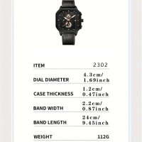 Моден мъжки часовник RORIOS  Часовник с хронограф, снимка 5 - Мъжки - 42934816