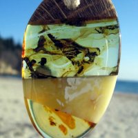 Приказна висулка от естествен балтийски кехлибар / Fabulous Pendant made of Natural Baltic Amber, снимка 2 - Колиета, медальони, синджири - 33332781