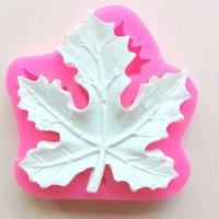 3D Релефно голямо есенно листо силиконов молд форма фондан шоколад гипс , снимка 5 - Форми - 40752313