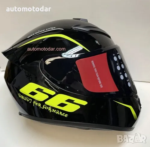 Каска шлем за мотор тъмен визьор, снимка 1