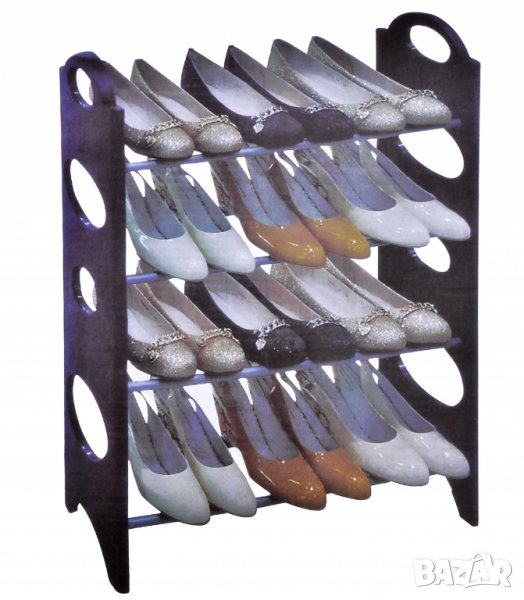 Стелаж с метален корпус (4 рафта) 64x20x64 - код 1079025, снимка 1