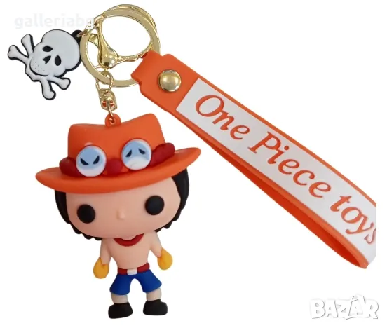 Anime Ключодържател: Гумена фигурка на Portgas D. Ace (One Piece), снимка 1