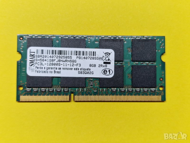 ✅8GB DDR3L 1600Mhz Smart Ram Рам Памет за лаптоп с гаранция!, снимка 1