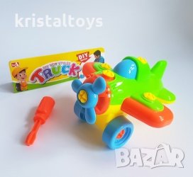 Детска играчка Конструктор с форма на Самолет с инструмент, снимка 1