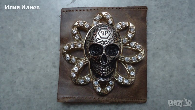 Philipp Plein Skull Golden Metal Crystal, снимка 1