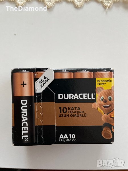 Duracell Алкална Батерия АА 10бр 1,5v, снимка 1