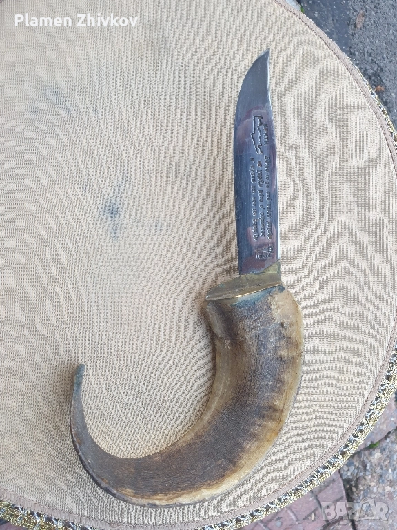 Нож от остров Крит с ецвано послание, снимка 1