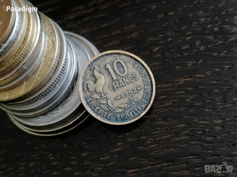 Mонета - Франция - 10 франка | 1952г.; серия B, снимка 1
