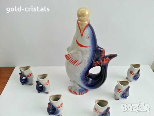 Руски порцеланов сервиз риби, снимка 1