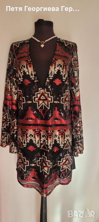 Официална рокля с пайети размер S , снимка 1