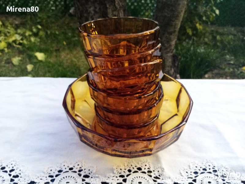Сервиз купи цветно стъкло - Чехословакия !, снимка 1