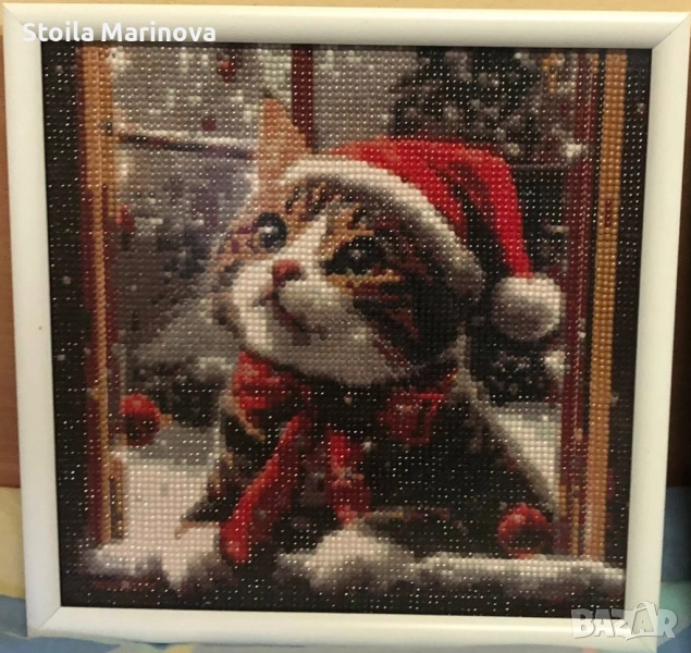 Коледни диамантени гоблени с рамка, снимка 1