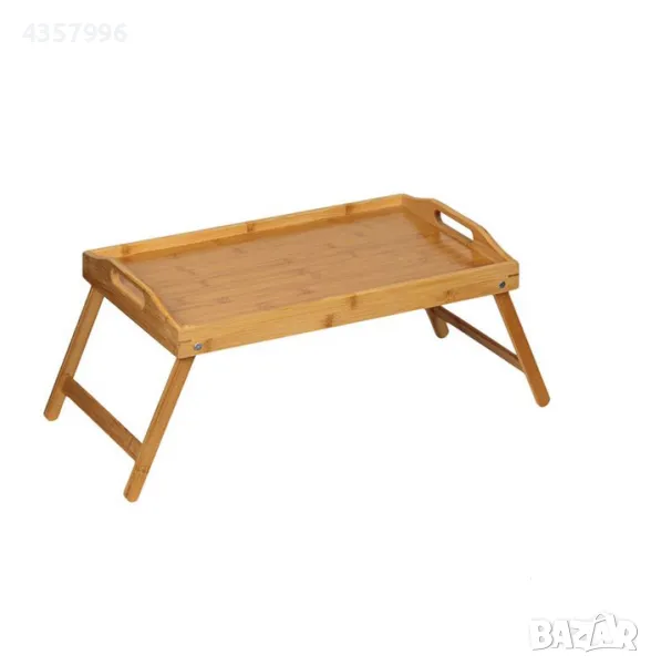  Сгъваем поднос за легло, Бамбук, Кафяв , снимка 1