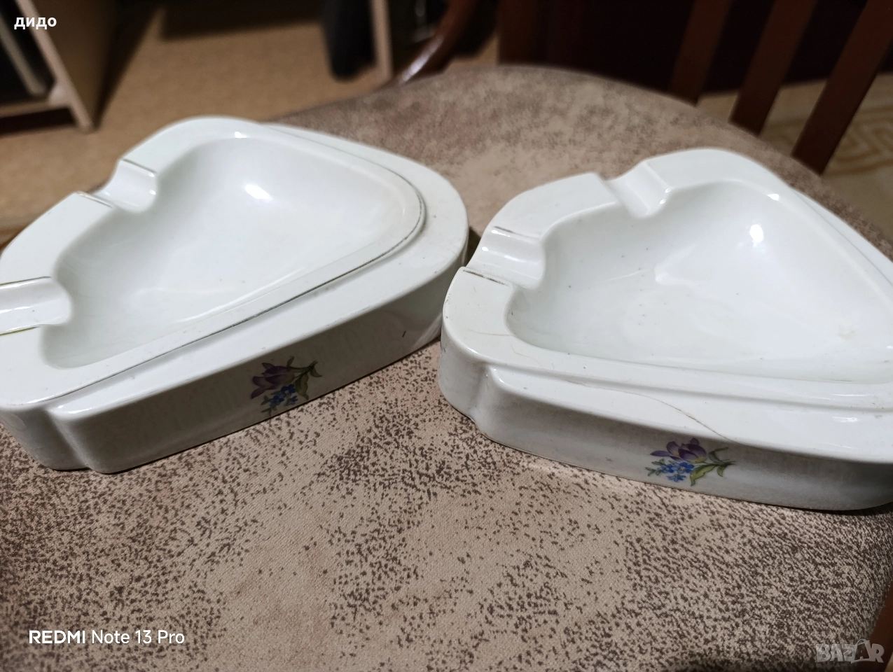 2 бр порцеланови пепелници, снимка 1