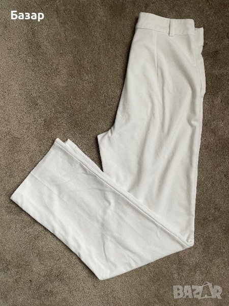 Бял панталон с широк крачол, снимка 1