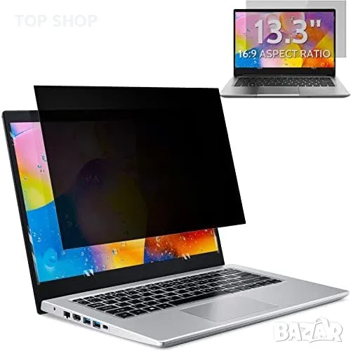 Нов Филтър за поверителност на екран лаптоп 13,3 инча Против отблясъци, снимка 1