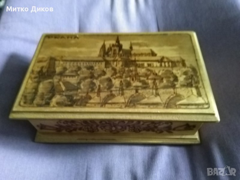 Прага дървена музикална кутия, снимка 1