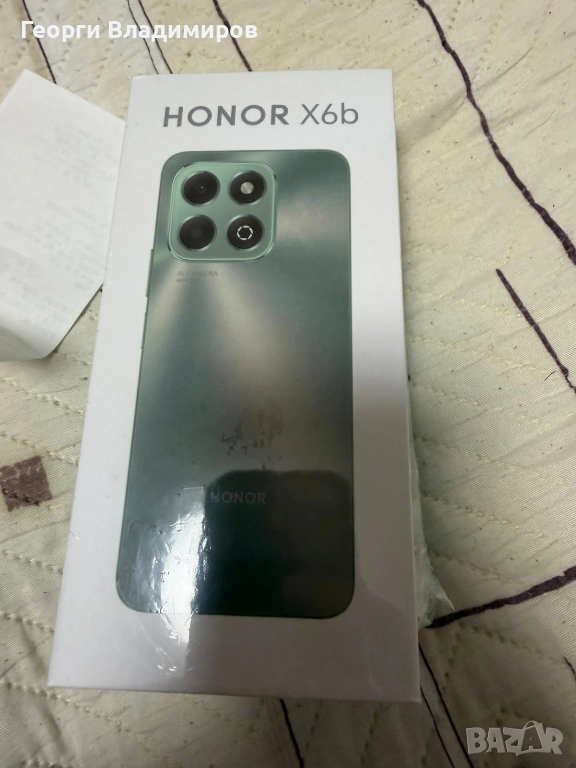 ПРОДАВАМ НОВ ЗАПЕЧАТАН ТЕЛЕФОН HONORX6B И СЛУШАЛКИ TTEC, снимка 1