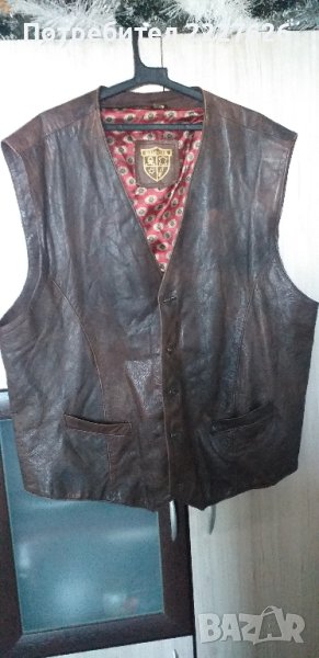 Мъжки кожен елек - ест.кожа, снимка 1