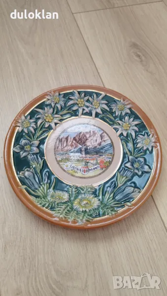 Красива порцеланова чиния от Италия-Кортина доломити., снимка 1