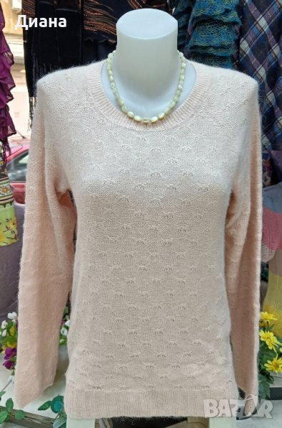 Дамски пуловер с ангора-ръчно плетиво, снимка 1