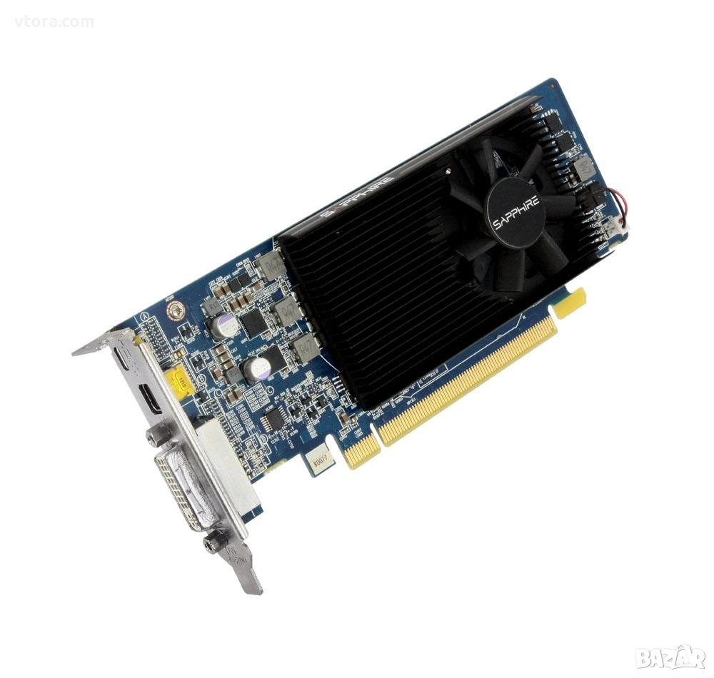 Видеокарта Sapphire Radeon HD 7750 1GB PCI-E DVI/mini DP/Micro HDMI Low profile, снимка 1