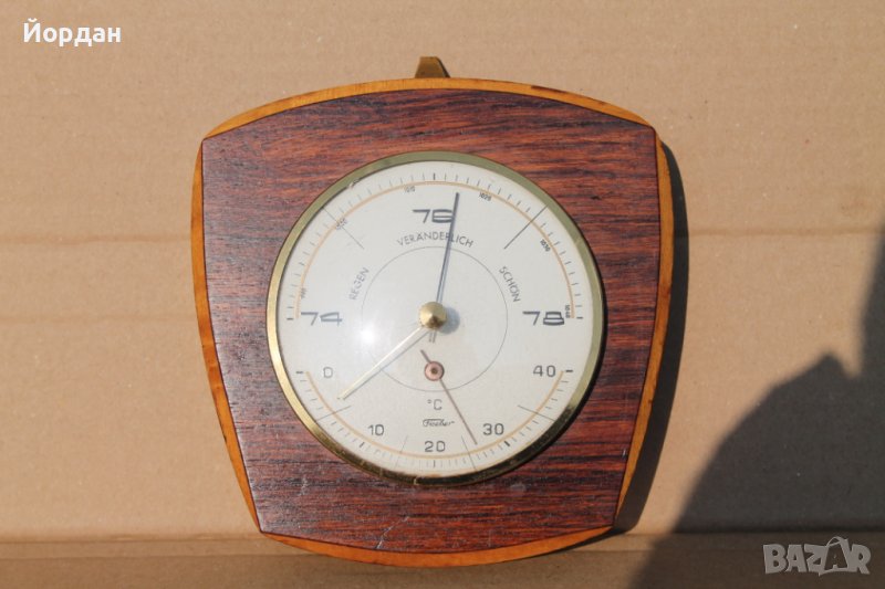 Немски барометър с термометър ''Fischer", снимка 1