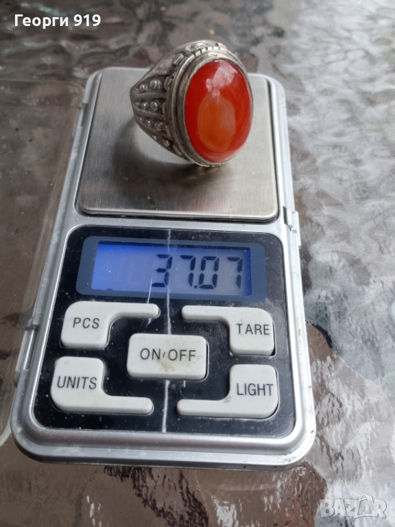 Мъжки  сребърен пръстен , снимка 1