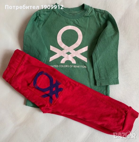 Benetton блузка и панталон 2год. 90см. , снимка 1