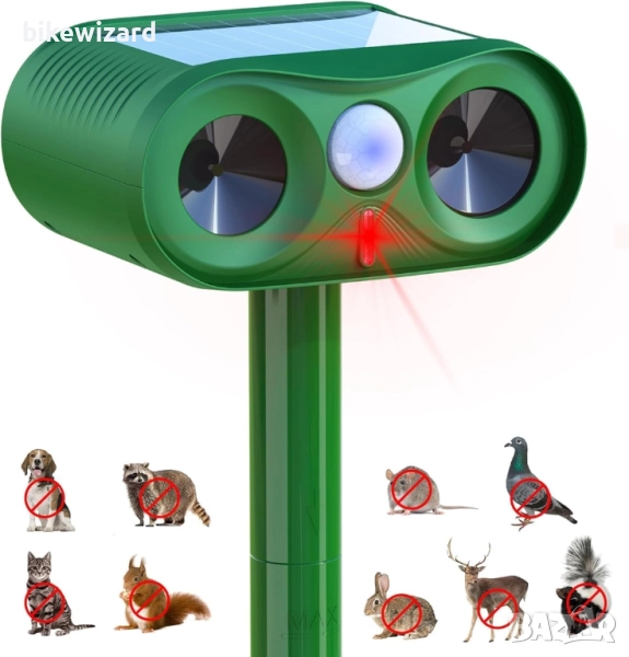 Ултразвуков репелент за за белки,котки, кучета, птици, мишки и др. НОВ, снимка 1