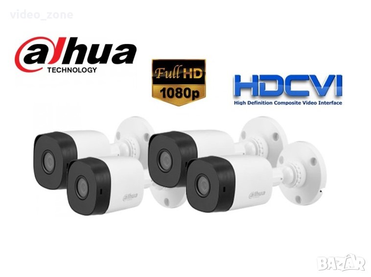 Комплект от 4 броя 1080P FullHD булет камери DAHUA, снимка 1