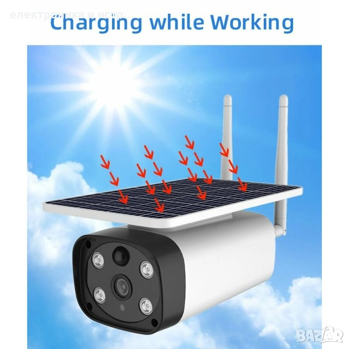 Камера с метален корпус Sumker WIFI Безжична соларна IP камера , снимка 1