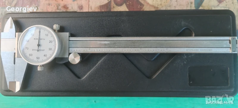 Прецизен удароустойчив инчов шублер с циферблат, снимка 1