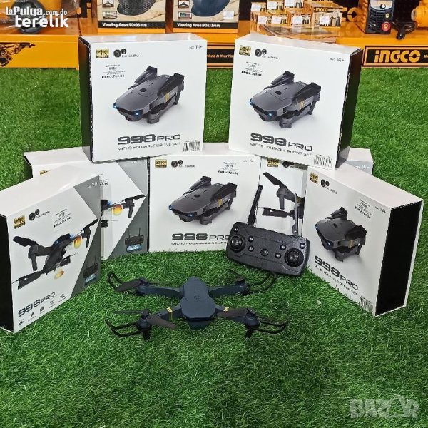 Нов DRON 998, 4K ULTRA HD; WIFI HPV 2.4G, Камера 2MP приложение за телефонна предаване на живо,, снимка 1