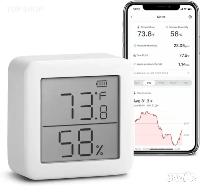 Вътрешен термометър SwitchBot Хидрометър, снимка 1