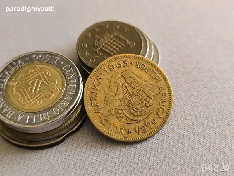 Монета - Южна Африка - 1/2 (половин) цент | 1963г., снимка 1