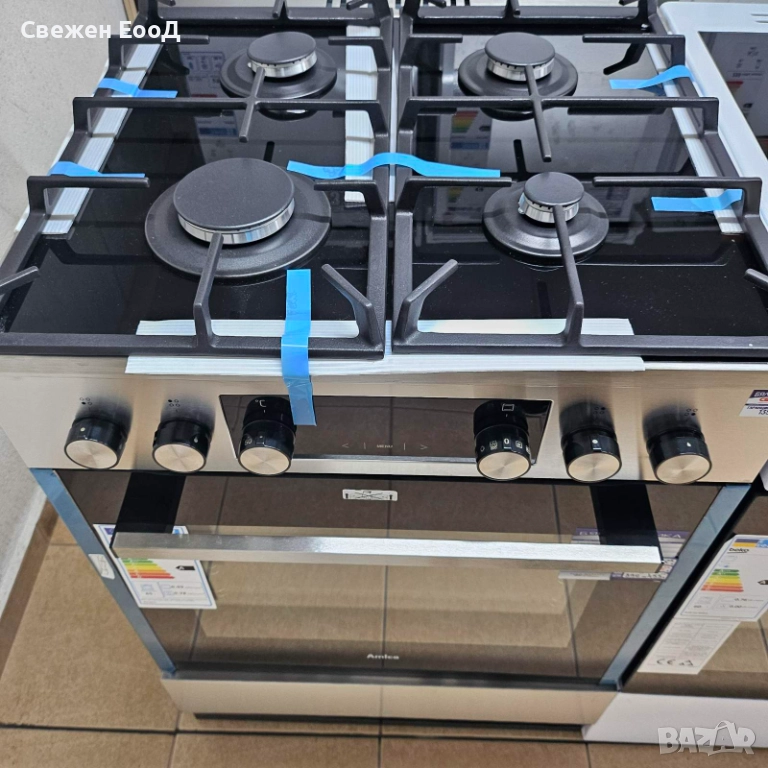 готварска печка с газови котлони AMICA, снимка 1