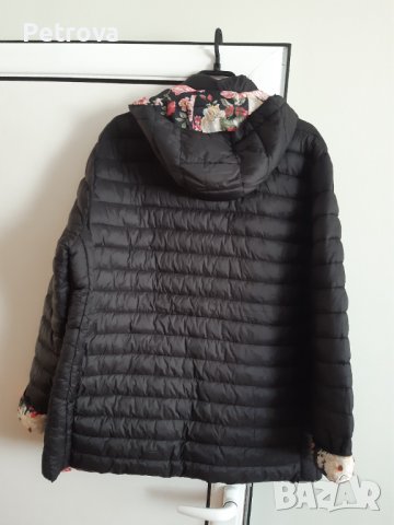 Ново дамско яке с две лица,черно и пъстро, снимка 3 - Якета - 43832299