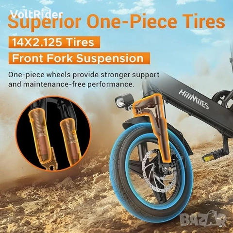 Eлектрическо колело HillMiles Mile 1 250W 36V 10.4Ah, снимка 9 - Велосипеди - 53008544