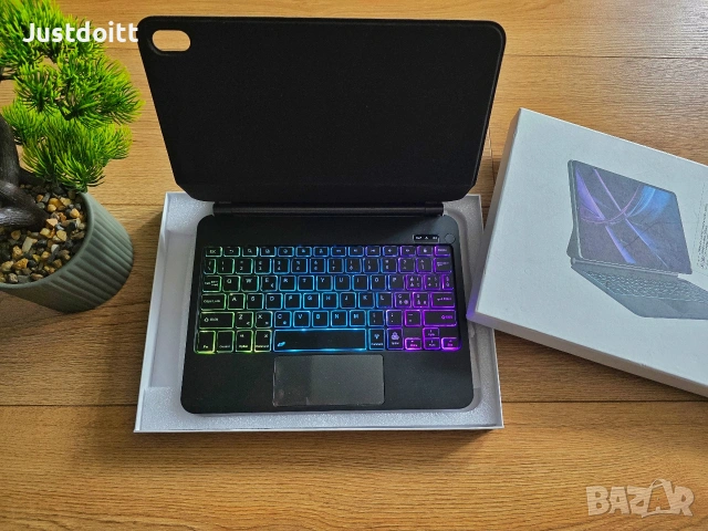 Безжична клавиатура за Ipad RGB подсветка, снимка 2 - Таблети - 53138856