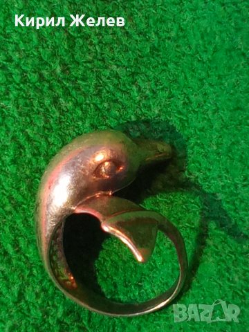 РЪЧНА АВТОРСКА ХУДОЖЕСТВЕНА БИЖУТЕРСКА МАЙСТОРСКА ИЗРАБОТКА МАРКОВО СРЕБРО 925 ПРЪСТЕН ДЕЛФИН 40636, снимка 18 - Пръстени - 42600263