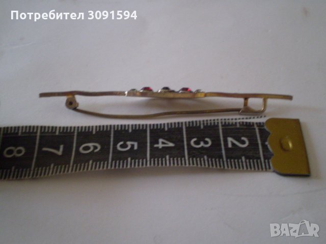 Старинна брошка игла  за вратовръзка за шал, снимка 4 - Антикварни и старинни предмети - 34853250
