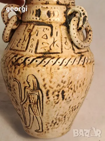 египетска керамична ваза  21/5, снимка 6 - Вази - 49216926