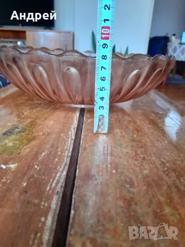 Стара стъклена фруктиера #4, снимка 2 - Други ценни предмети - 49083440