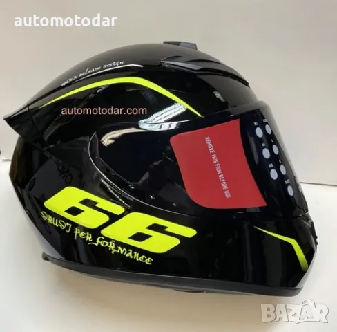 Каска шлем за мотор тъмен визьор, снимка 1