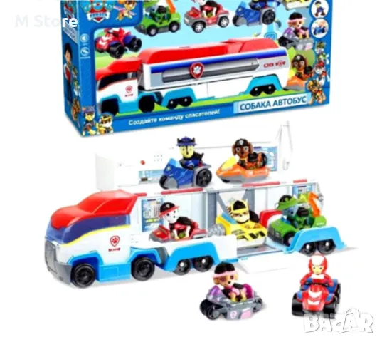 Paw Patrol Камион с ремарке Jumbo и колички с герои, снимка 2 - Коли, камиони, мотори, писти - 48101126