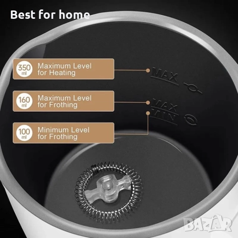 Разпенител за мляко, 4 в 1  с функция за нагряване, снимка 2 - Кафемашини - 51524863