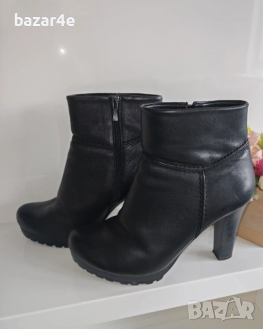 Боти естествена кожа, 40 номер, Gotti, черни, снимка 3 - Дамски боти - 53231146