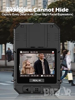 SPIKECAM 4K телесна камера със звук, 160° широкоъгълен обхват, снимка 3 - Камери - 52614146