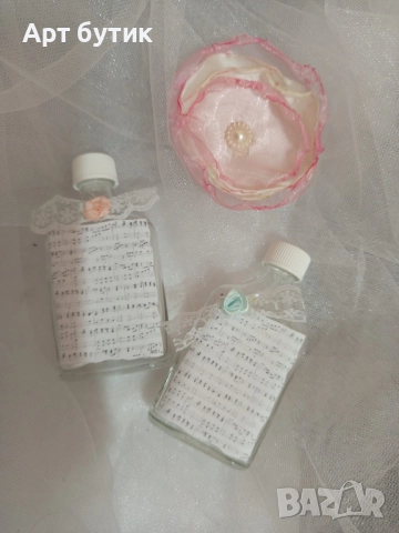 Мини бутилки с ракия  за подарък на гости, модел Менделсон